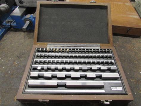 Machines Used Fowler Gage Block Set With Case 050 To 4000 Mostly