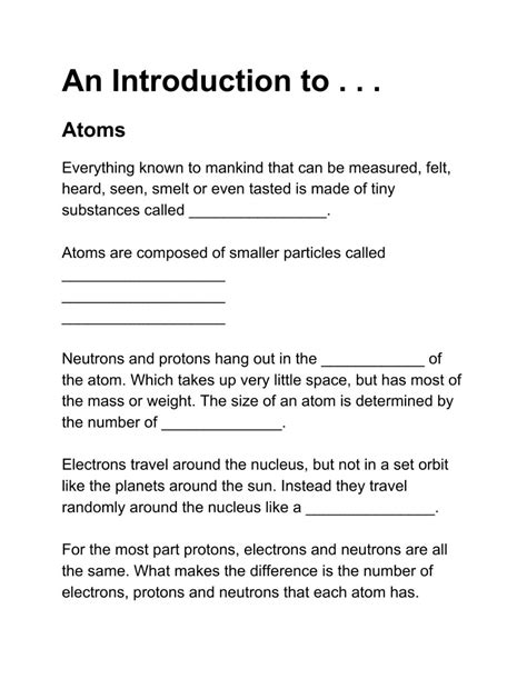 Https://wstravely.com/worksheet/introduction To Atoms Worksheet