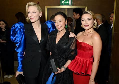 Jules On Twitter Rt Pughdaily Florence Pugh Cate Blanchett And Michelle Yeoh At The 43rd