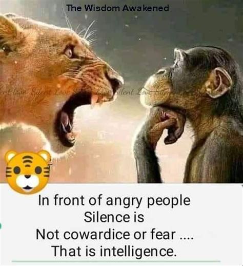 In Front Of Angry People Silence Is Not Cowardice Or Fear That Is