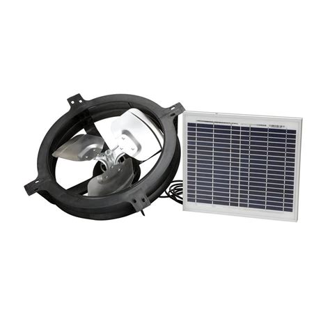 Air Vent 840 Cfm 10 Watt Solar Powered Gable Fan Black Solar Attic
