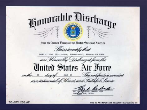 Honorable Discharge And Form Dd 214