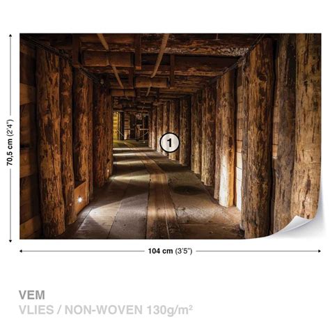 Wood Tunnel Mine Wall Paper Mural Buy At Ukposters