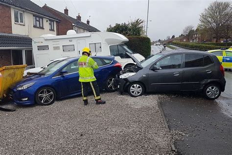 Six Children Involved In Three Car Crash In Cannock Express And Star
