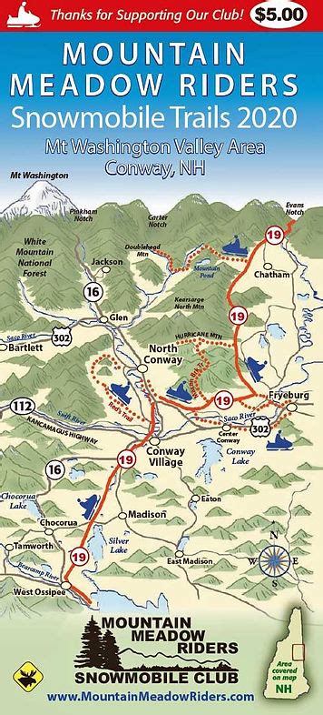 Mountain Meadow Riders Snowmobile Club Conway Nh Trail Map