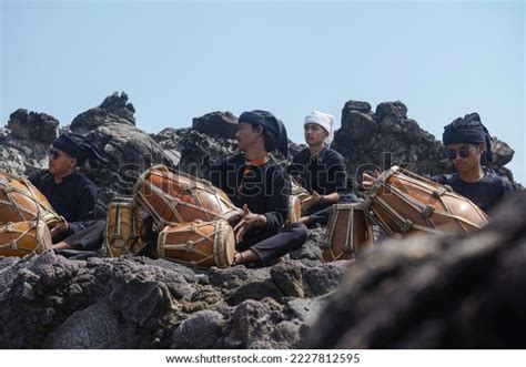 Rampak Gendang Performance On Stretch Rock Stock Photo 2227812595