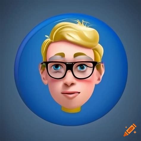 Cartoon Character With Blond Hair And Glasses