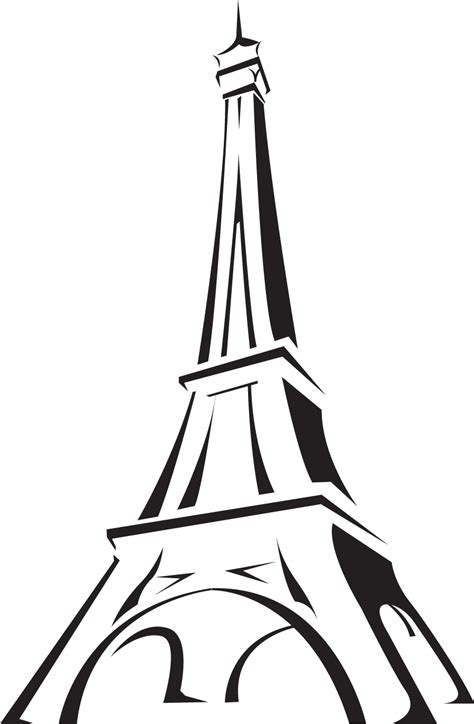 Eiffel Tower Black And White Drawing At Getdrawings Free Download