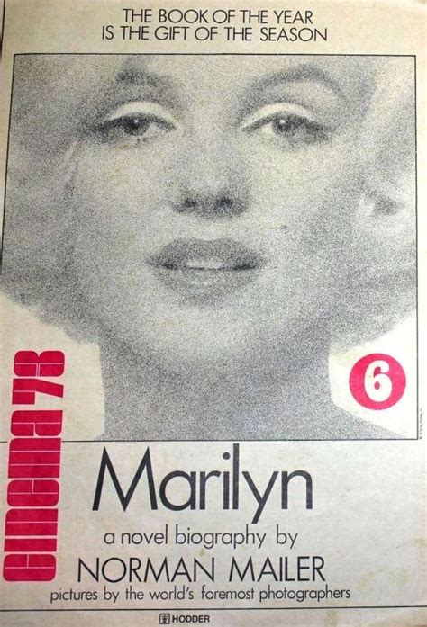 the front cover of marilyn by norman mailer with an image of marilyn on it