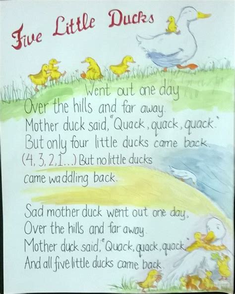 Little Duck Nursery Rhymes Childrens Crafts