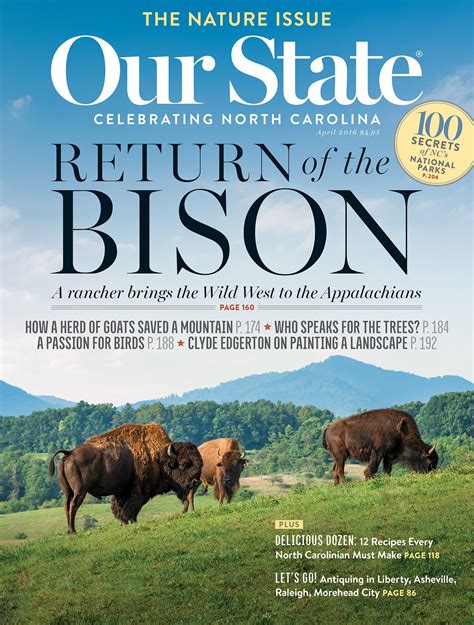 April 2016 Issue Our State Magazine States National Parks Photography