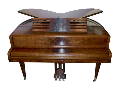 Fine Streamline Art Deco Butterfly Wurlitzer Baby Grand Piano At 1stdibs