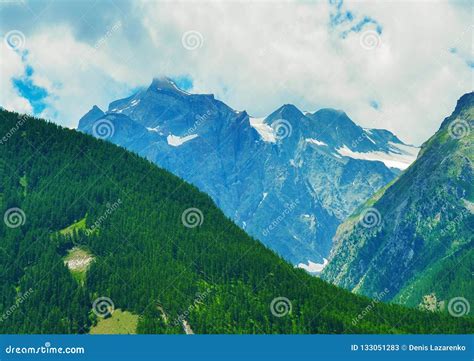 Mountain Gorge In Summer Highlandalpsfrance Stock Image Image Of