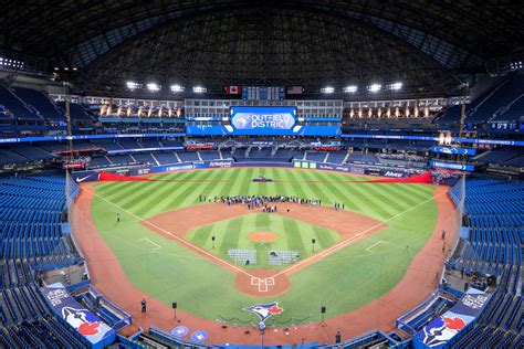 Blue Jays Unveil Completed Outfield District Of Rogers Centre Renovations