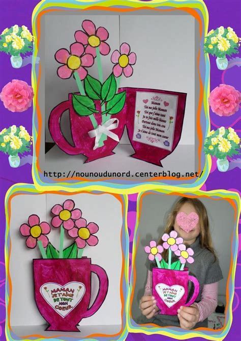Carte vase et belles fleurs pour la fête des mères *2013* - cp vase de