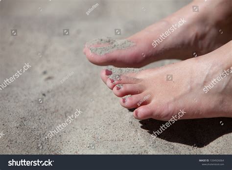 Womans Feet Toes Playing Sand Stock Photo Shutterstock