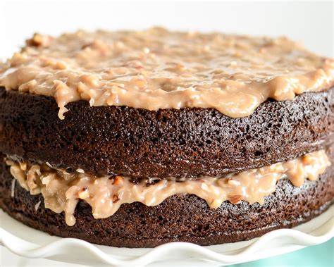 Mom made german chocolate cake all the time growing up. German Chocolate Cake with Coconut Pecan Frosting | Lil ...