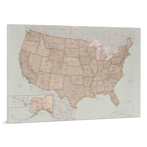 Pinnwand Usa Karte Vintage Detailliert Tripmapworldde