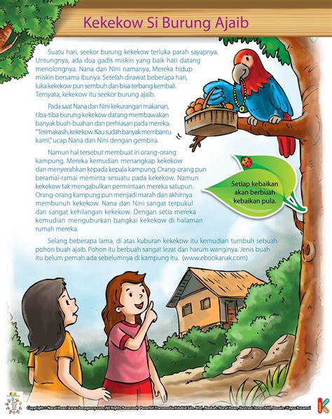 Kekekow Sang Burung Ajaib Dan Dua Gadis Buku Anak Cerita Dongeng