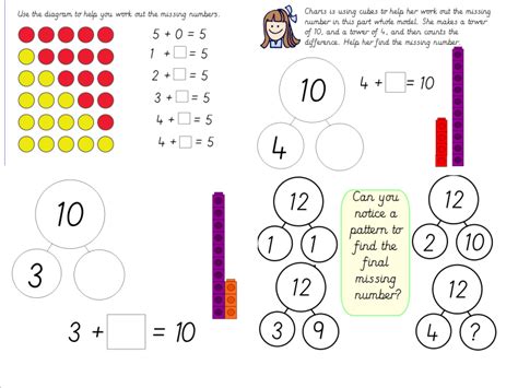 Year 1 Missing Number Calcuations Using Part Whole Models And Cubes