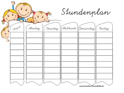 Stundenplan Vorlage Pictures To