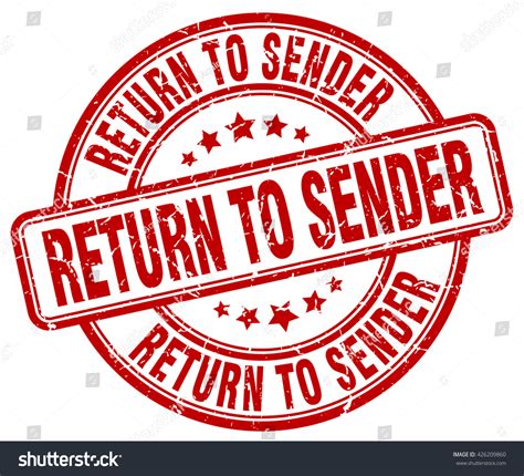 Return Sender Stamp Stock Vector Royalty Free 426209860 Shutterstock