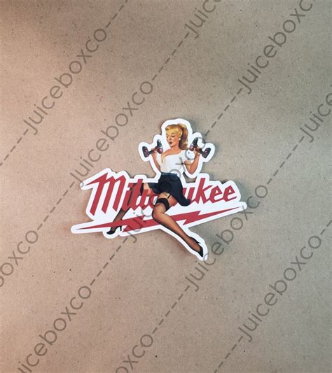 Milwaukee Tool Pinup Sticker Etsy