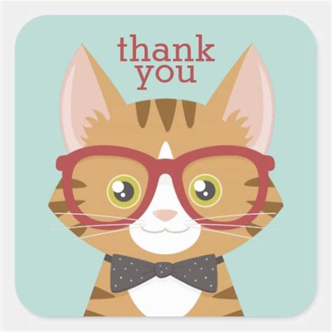 900 Cat Thank You Stickers And Cat Thank You Sticker Designs Zazzle