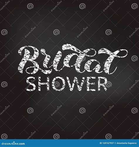Bridal Shower Lettering Word For Banner Or Poster Vector Stock