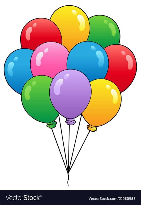 Group Of Cartoon Balloons 1 Vector Illustration Download A Free