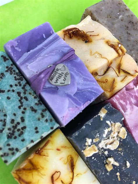 Making soap for the first time looks difficult. Gift Box Filled With 8 Decorated Handmade Luxury Soap Bars ...