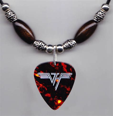 Eddie Van Halen Signature Whiteblack Frankenstrat Guitar Pick Necklace