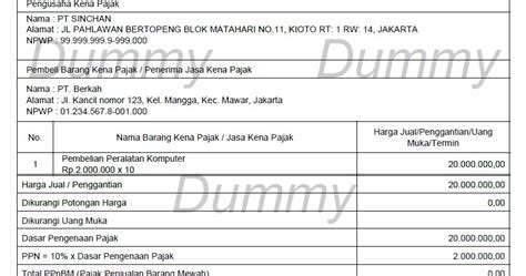 Cara Membuat Faktur Pajak Dengan Uang Muka Tips Seputar Uang