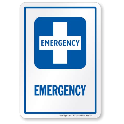 Emergency Sign For Hospitals Sku S2 0275