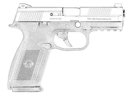 Coloring Pages: Pistols Free Downloadable Coloring Pages