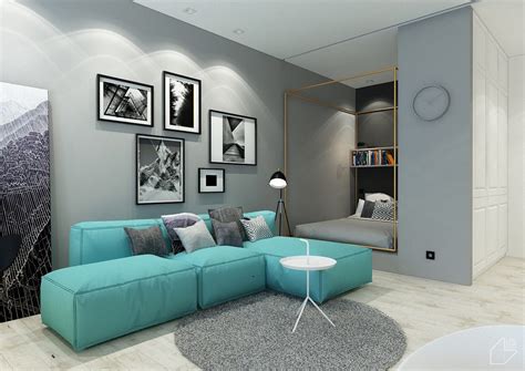 2 Minimalist Apartment Design Ideas With Beautiful Blue Accents Roohome