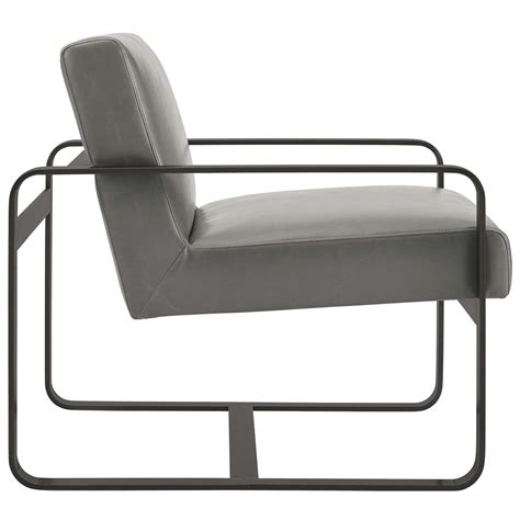 Mounted on castors for easy mobility. Astute Faux Leather Armchair Gray