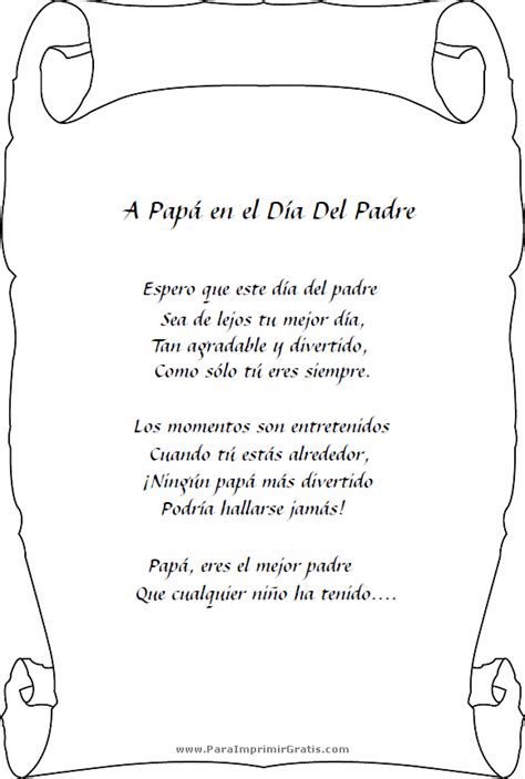 Poemas Para El Día Del Padre Para Imprimir Gratis