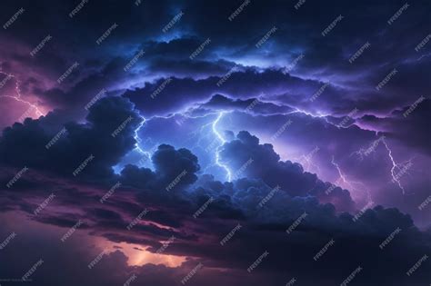Premium Photo Stormy Sky Background Thunderstorm Background