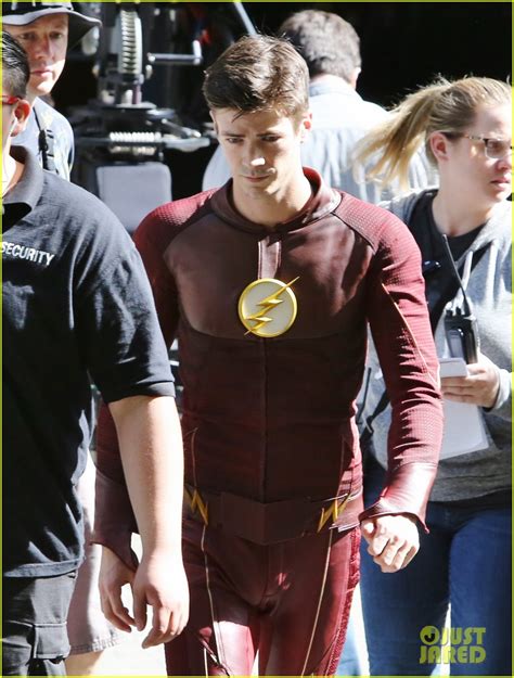 full sized photo of grant gustin films the flash season three303mytext grant gustin suits up