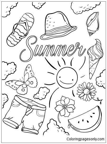 Slashcasual Summer Coloring Pictures
