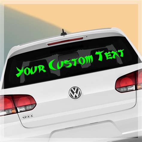 Custom Car Rear Window Sticker Custom Vinyl Lettering Custom Etsy