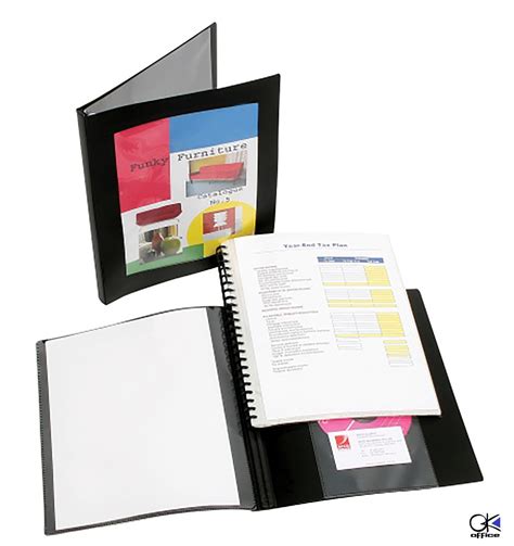 Marbig 2003702 Display Book A4 Pro Series Refillable With Frame Black