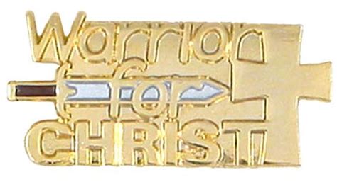 Warrior For Christ Pin With Cross And Sword