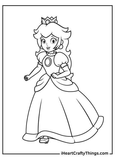 Printable Princess Peach Coloring Pages Updated