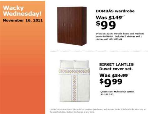 Ikea wardrobe hack bedroom wardrobe wardrobe ideas. Canadian Daily Deals: IKEA Canada: Wacky Wednesday Deals ...