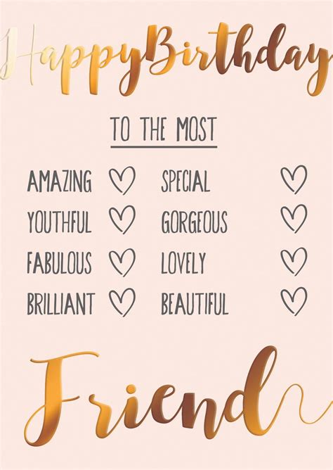To The Most Friend Happy Birthday Greeting Card | Cards