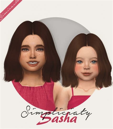 Simpliciaty Sasha Hair Conversion Kids Toddlers At Simiracle Sims 4