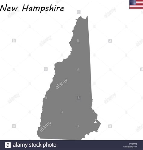 High Quality Map State Of United States New Hampshire Stock Vector