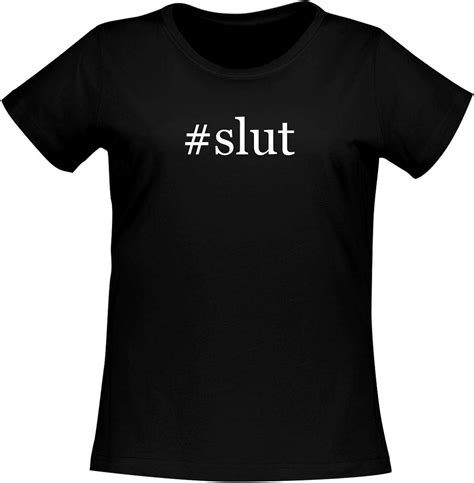 Slut Womens Soft Comfortable Hashtag Short Sleeve T Shirt Clothing